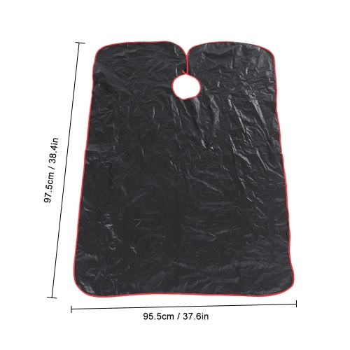 Hairdressing Apron Black Salon Hairdressing Waterproof Haircutting Gown Anti-static Hairdressing Tool Cape for Hair Barber