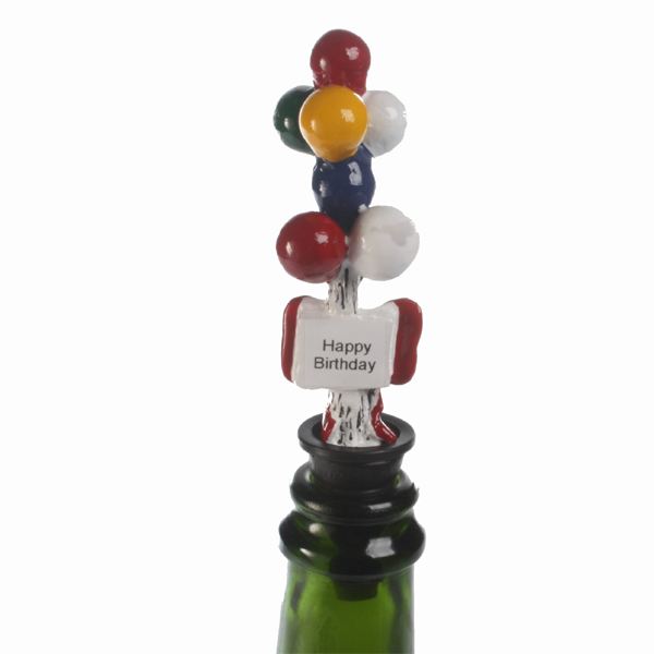 Red Party Balloons Bottle Stopper