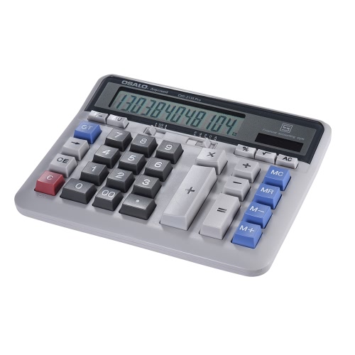 Large Computer Electronic Calculator Counter Solar & Battery Power 12 Digit Display Multi-functional Big Button  for Business Office School Calculating
