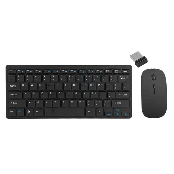 Wireless 2.4GHz Ulti-thin 77 Keys Business Keyboard 1600DPI Silent Optical Office Mouse Combo Kit for Laptop Desktop PC