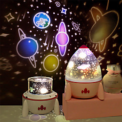 kleine Rakete Projektionslampe Traum Stern Himmel Rotation romantische Atmosphäre Lampe Traum USB Nachtlicht Lightinthebox