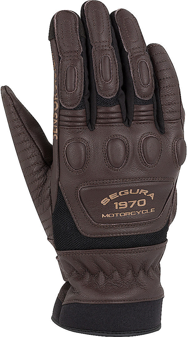 Segura Butch Ladies Motorcycle Gloves, brown, Size L for Women, brown, Size L for Women