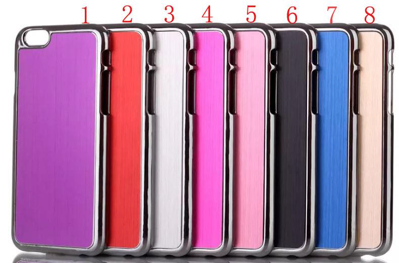 Metal Brushed Chrome Wiredrawing Electroplate Alloy hard case for iPhone 6 4.7"