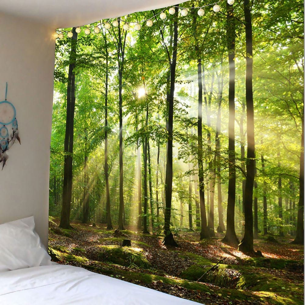 Forest Sunlight Decorative Wall Tapestry