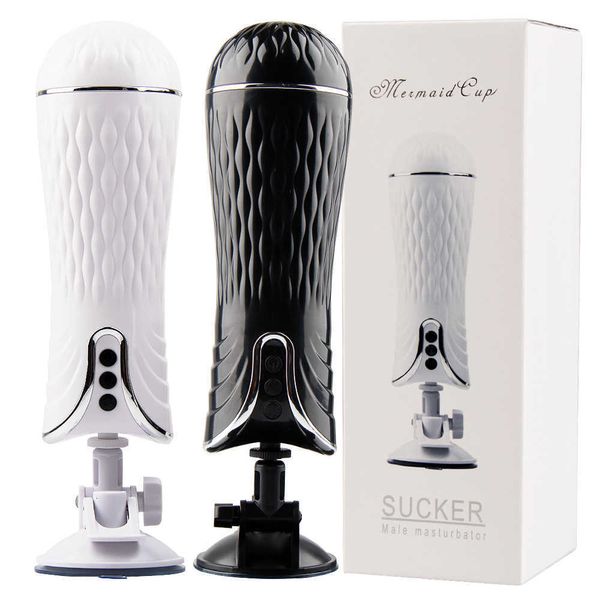 sex toy massager Tise Automatic Voice Aircraft Cup Men's Electric Mermaid Cash Free White Male Adult Fun