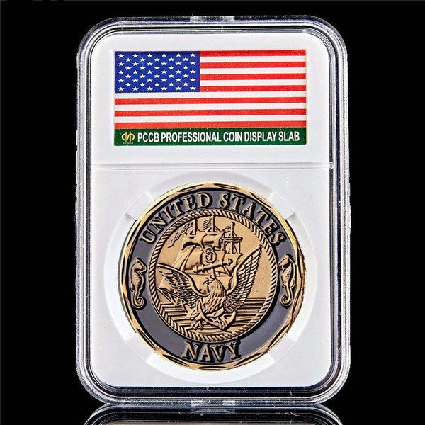 Marine Corps Coin Craft US Navy Shellback Crossing Line Metal 1oz Challenge Commemorative Copper Badge W/Pccb Box