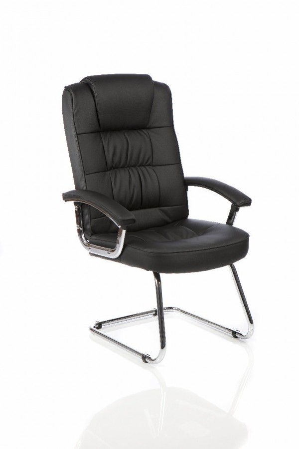 Moore Deluxe Leather Visitors Cantilever Chair