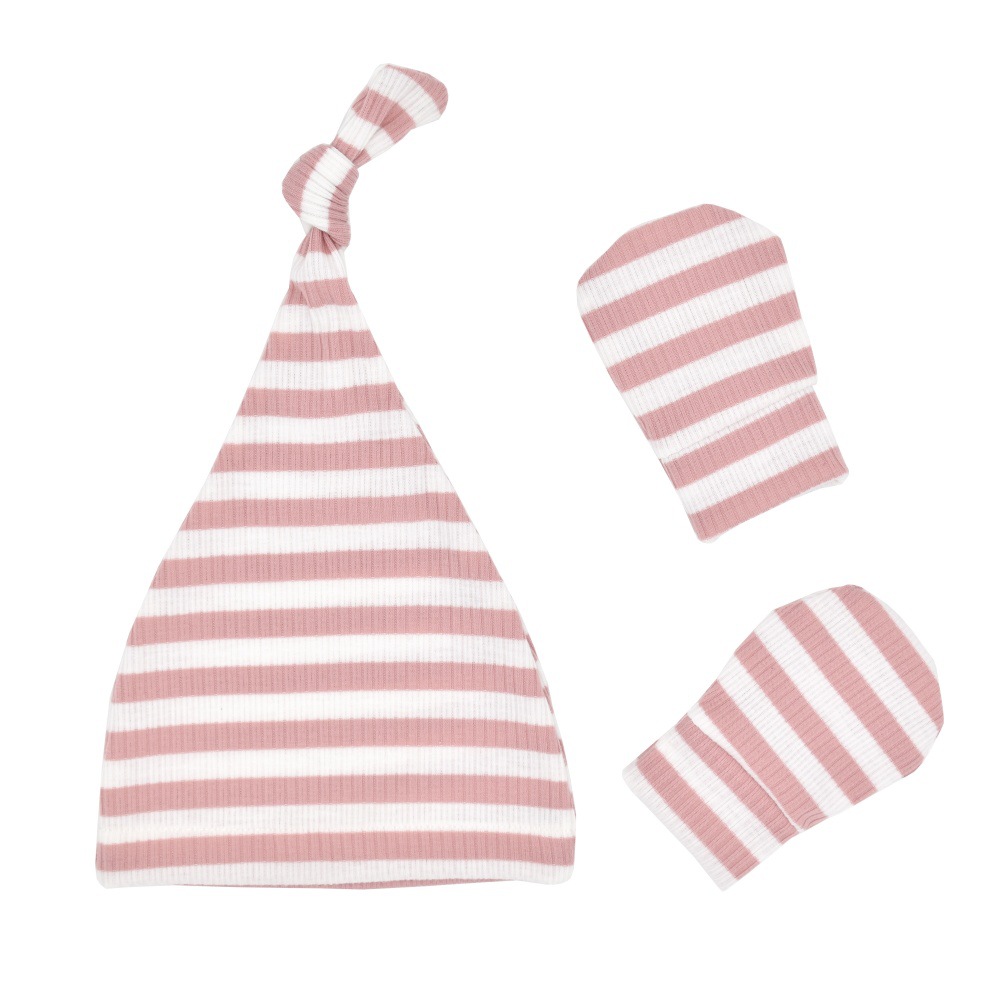 Baby Stripe Gloves and Hat Set