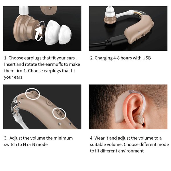 Best Mini Invisible Hearing Aids Ear Sound Amplifier Hearing Device Voice Amplifier Adjustable Tone Hearing Aid for Elderly DeafScouts