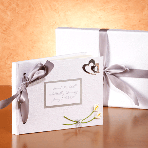 Personalised Silver Wedding Anniversary Photo Album