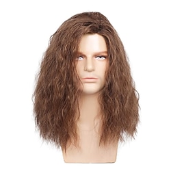 Mens Long Brown Wig Mid Length Synthetic Hair for Male  Cosplay Anime  Wig Lightinthebox