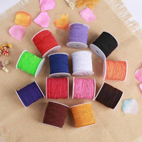 1 mm Elastic String Cord Elastic Thread Beading String Cord for Jewelry Making Bracelets Beading 100 Meters/Roll
