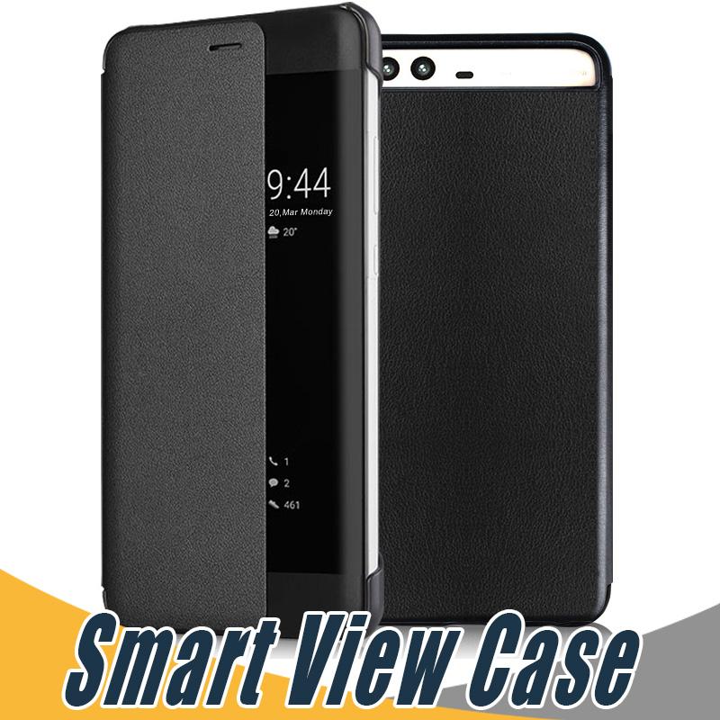 Smart View Flip PU Leather Case Cover Shell Smart View Window For Huawei Mate 9 Pro P10 Plus
