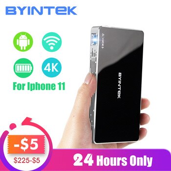 BYINTEK UFO P10 Portable Smart Home Theater Android 7.1.2 OS Wifi Mini HD LED dlp Projector For Full 1080P MAX 4K for Iphone 11