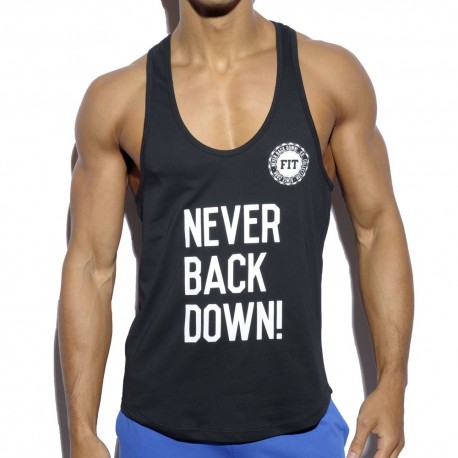 ES Collection Never Back Down Tank Top - Black XL