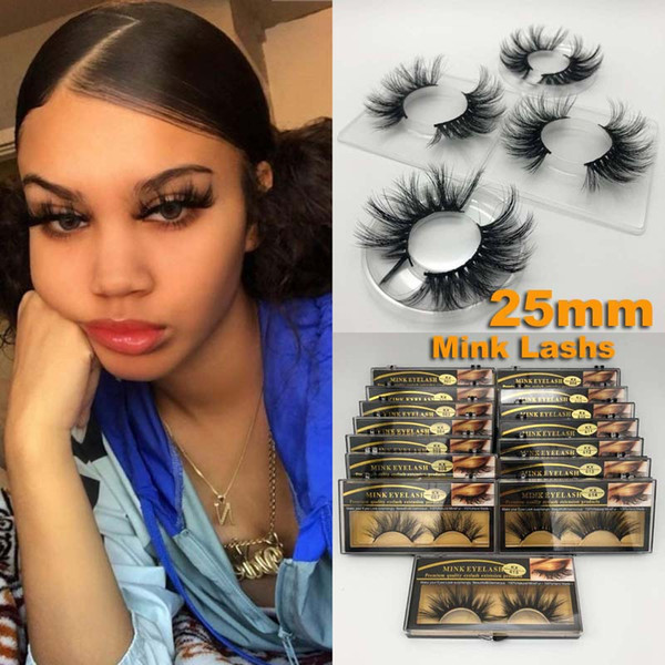 Mink Eyelashes Criss-cross Strands Cruelty Free High Volume Mink Lashes Soft Dramatic Eye lashes Big Eyelashes 25MM mink eyelashes
