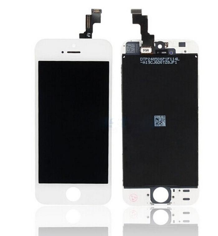 Free Shipping For iPhone 5S LCD Screen Assembly Digitizer Touch Glass Display Assembly WHITE