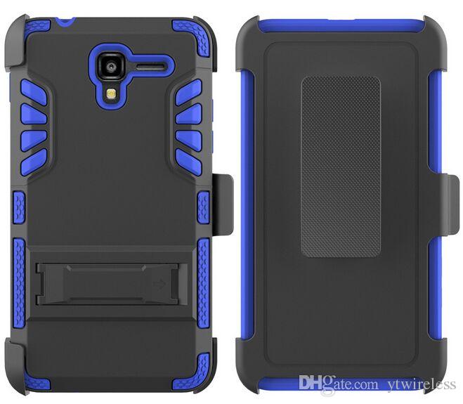 Hybrid 3 in 1 Combo Holster Belt Clip Kickstand Armor Phone Case Cover for LG Aristo K20 Plus Stylo 3 Alcatel Fierce 4