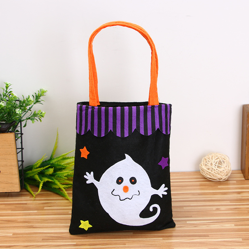 Halloween Pumpkin Ghost Print Non-woven Fabric Tote Bag
