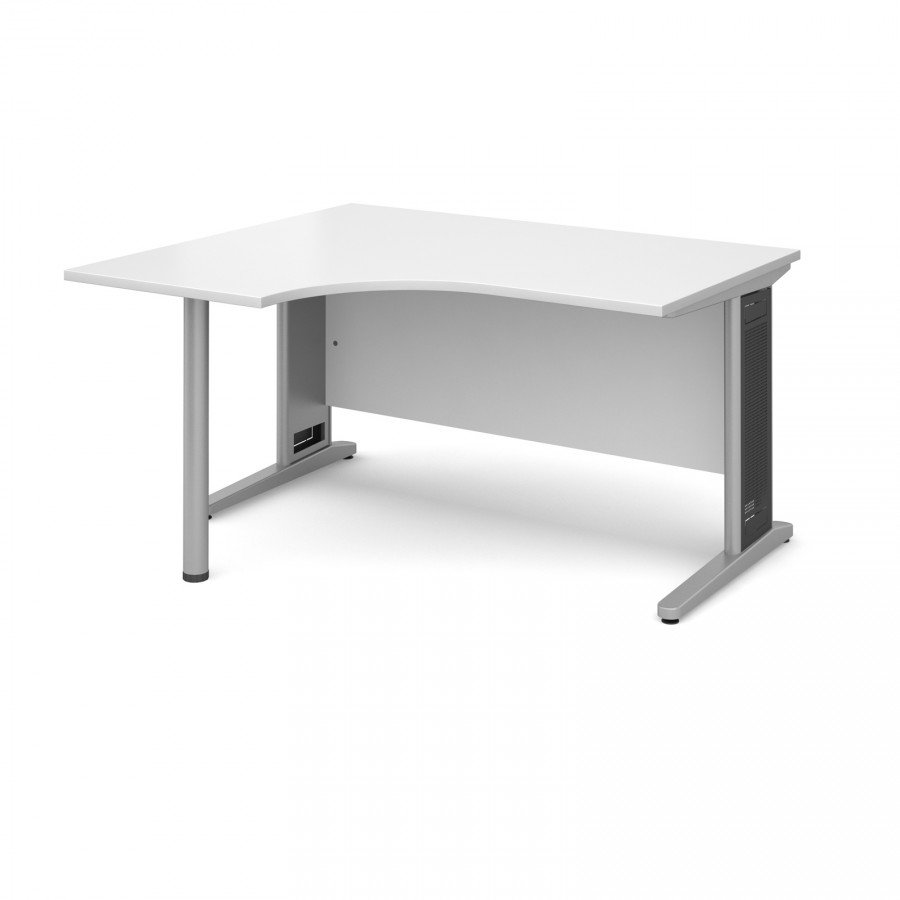 Largo Ergonomic Office Desk 1400mm- White