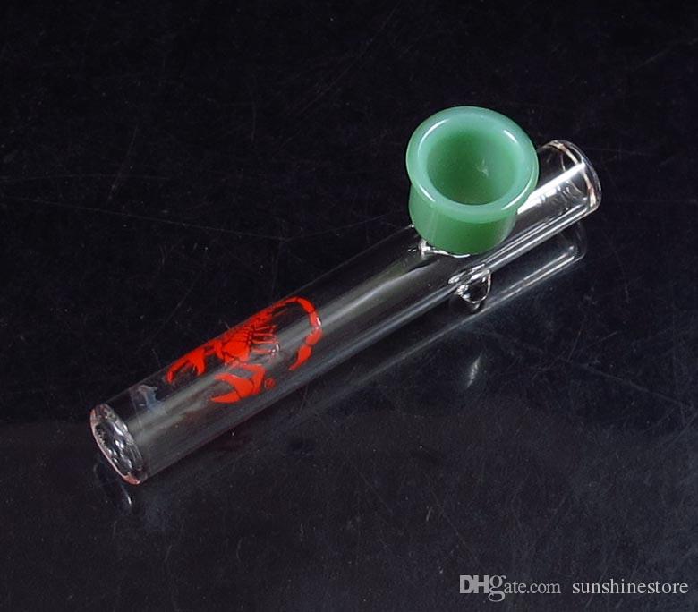 scorpion glass steam roller steamroller smoke hand Pipe 4.3 Inch for tobacco Dry Herb Spoon
