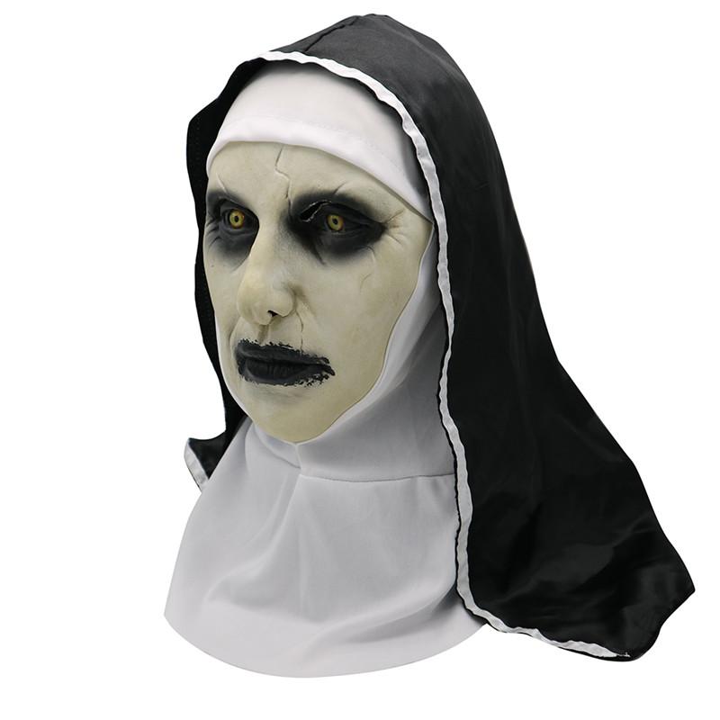 Halloween The Nun Horror Mask Cosplay Valak Scary Latex Masks Full Face Helmet Demon Halloween Party Costume Props 2018 New