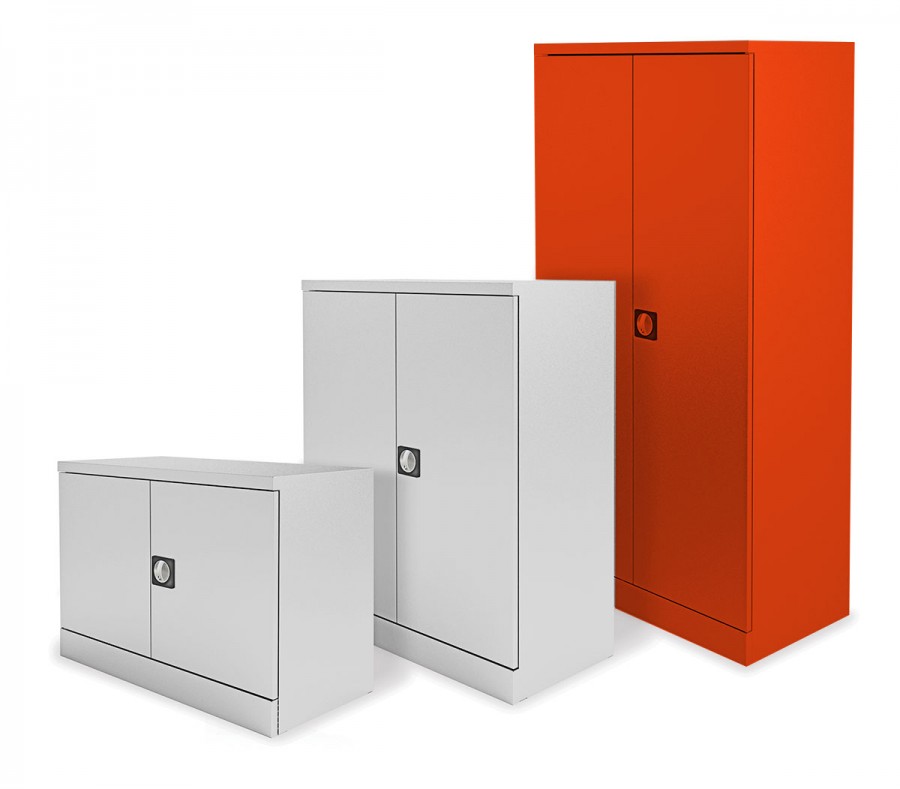 Silverline Sienna Orange Lockable Storage Cupboard 1950mm Assembled