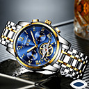 Men's Mechanical Watch Automatic self-winding Stainless Steel 30 m Calendar / date / day Chronograph Noctilucent Analog Fashion Cool - Blue Gold Silver One Year Battery Life