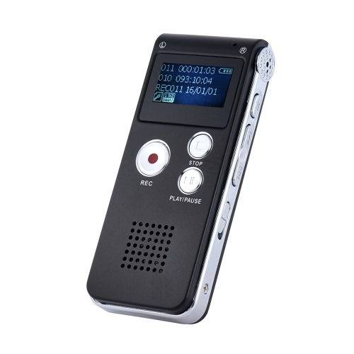 SK-012 8 GB inteligente de audio digital de voz del teléfono del dictáfono del reproductor de música MP3 Activación por voz VAR AB Repetir