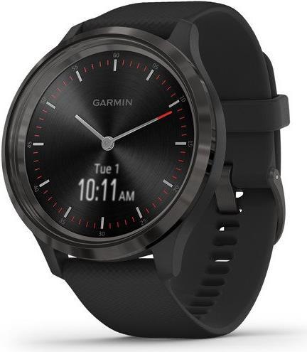 Garmin vívomove 3 - 44 mm - schwarz - intelligente Uhr mit Band - Silikon - schwarz - Bandgröße 125-190 mm - einfarbig - Bluetooth, ANT+ - 19,6 g (010-02239-01)