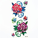 rosas tatuaje temporal a prueba de agua moho muestra pegatina para tatuajes arte corporal (18.5cm  8.5cm)