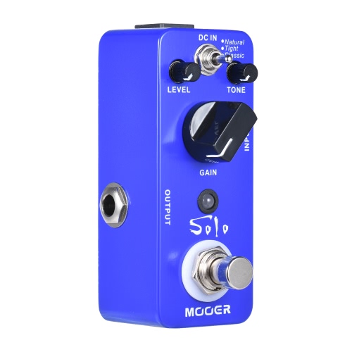 MOOER SOLO Distortion Guitare Effect Pedal High-gain True Bypass Full Metal Shell