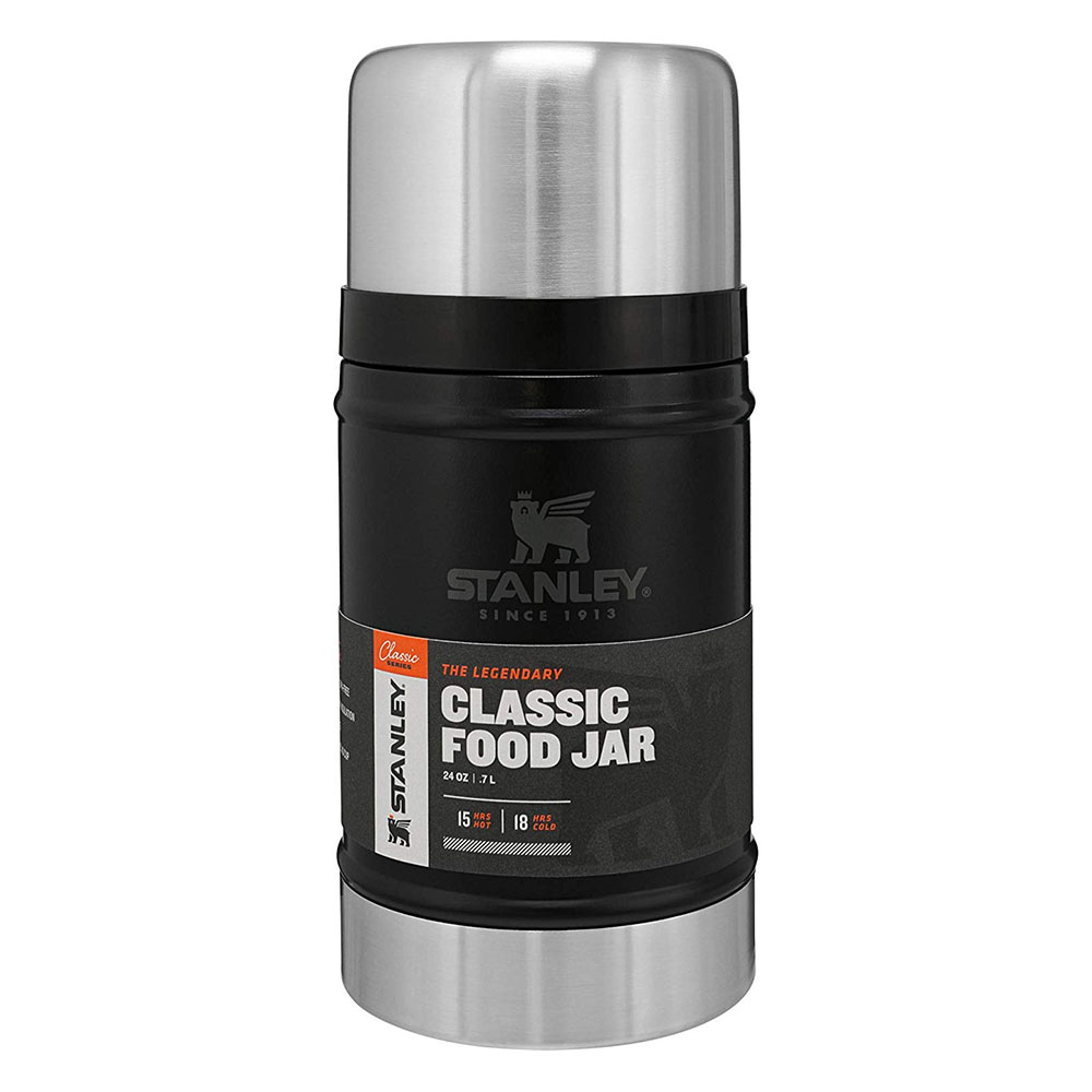 Stanley Classic Hot or Cold Thermos Insulating Food or Drinks Flask 0.7L Matte Black