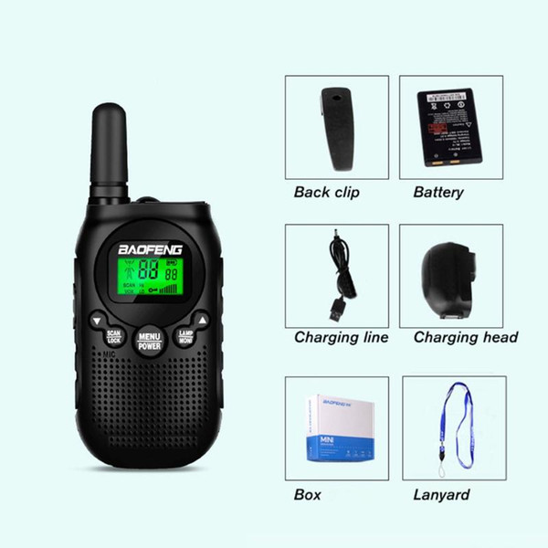 Baofeng BF-T6 Mini Walkie Talkie Toy Gift Kids Toy 0.5w FRS PMR UHF 1500mAh Power Ham Radio Amador T6 HF Transceiver