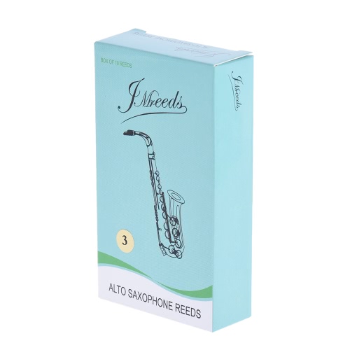 10pcs / Box Eb Alto Saxophone Sax Bamboo Reeds Strength 3.0