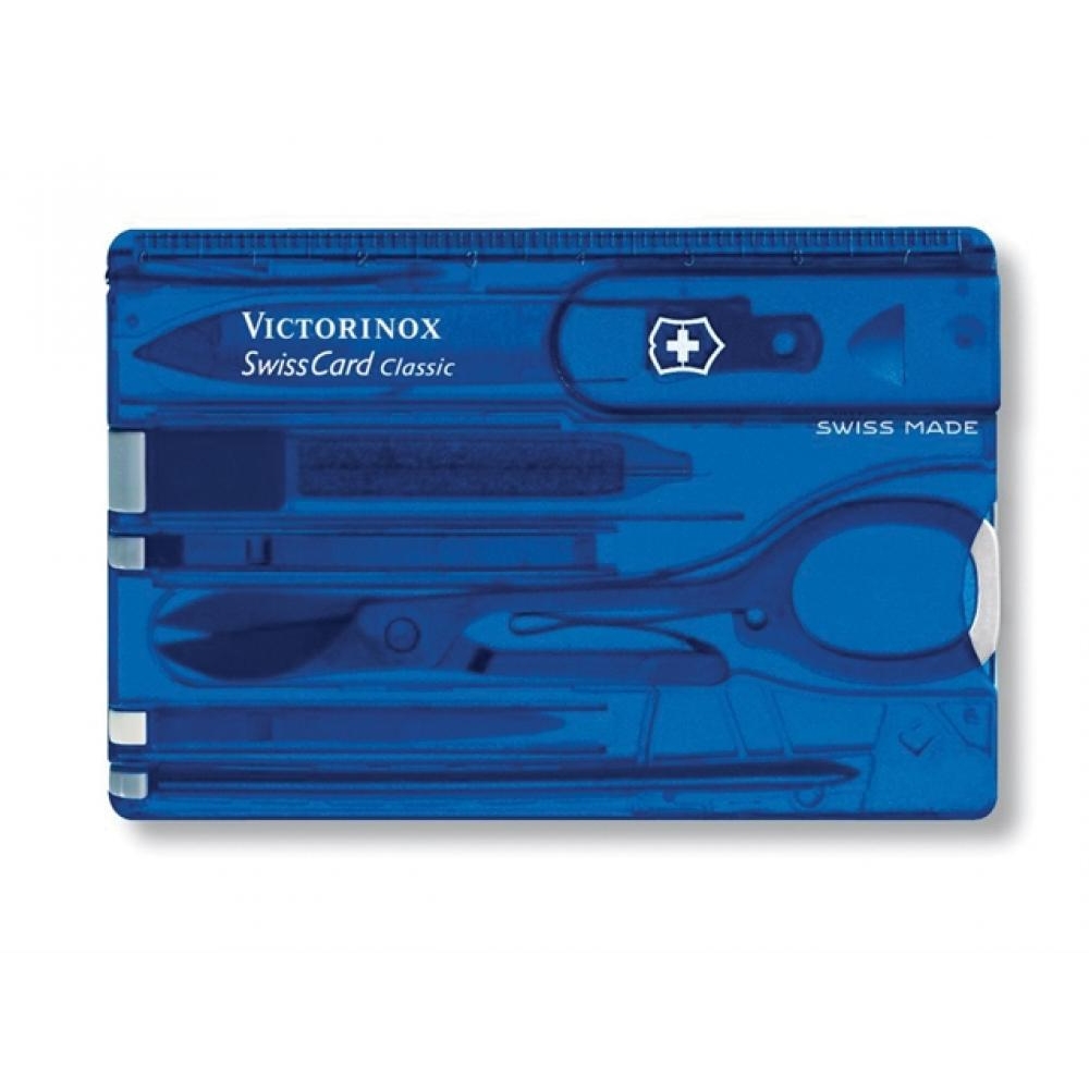 Victorinox Swiss Card Translucent Blue Blister Pack