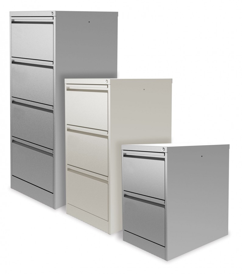 Large Capacity Lockable Filing Cabinet- 3 Drawers- Satin White