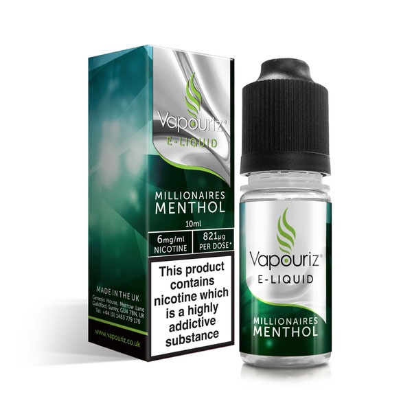Vapouriz E-liquid 0.6% / 6mg - Millionaires Menthol