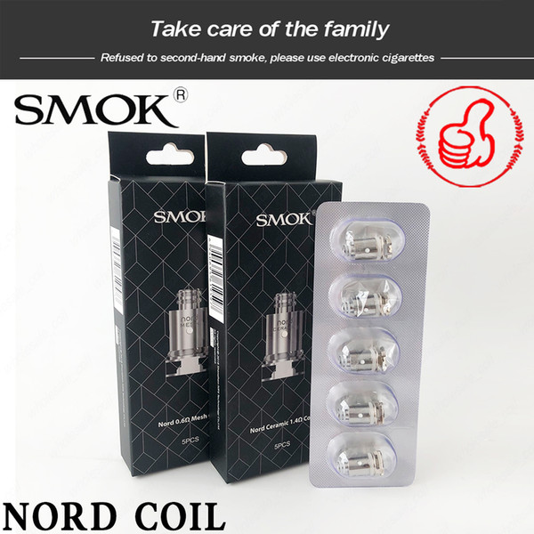 100% Original SMOK Nord Coils 1.4Ohm MTL 0.6Ohm Mesh Coil Regular DC 0.6ohm Head Core For 3ml Pod Cartridges Kit dhl free