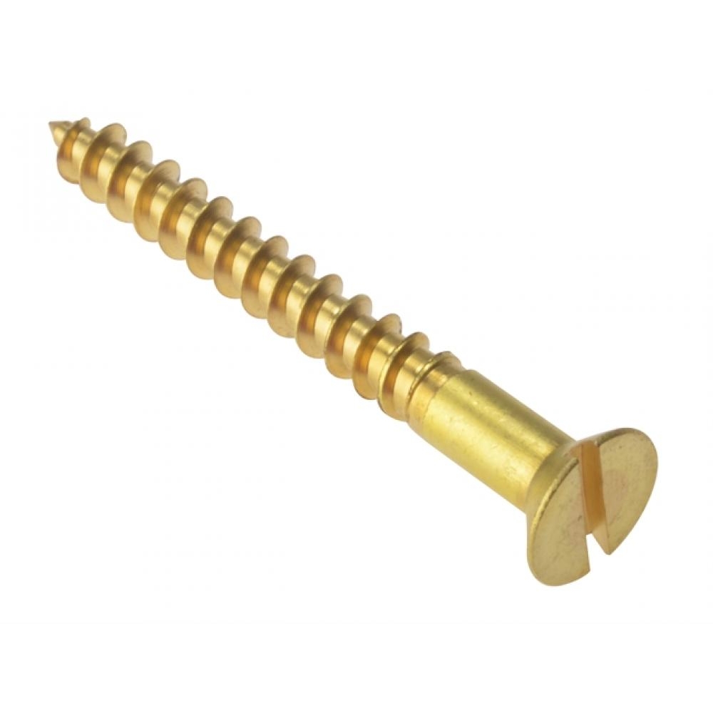 ForgeFix CSK13410B 1.34x10 Wood Screw Countersunk Brass Box 200