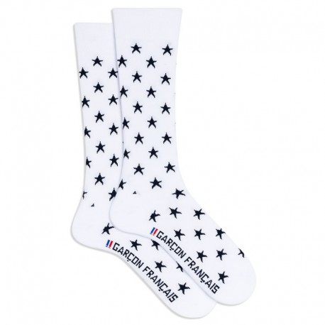 Garçon Français Stars Socks - White 43/46