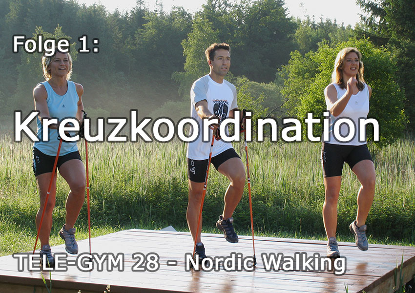 TELE-GYM 28 Nordic Walking Folge 1 Kreuzkoordination VOD