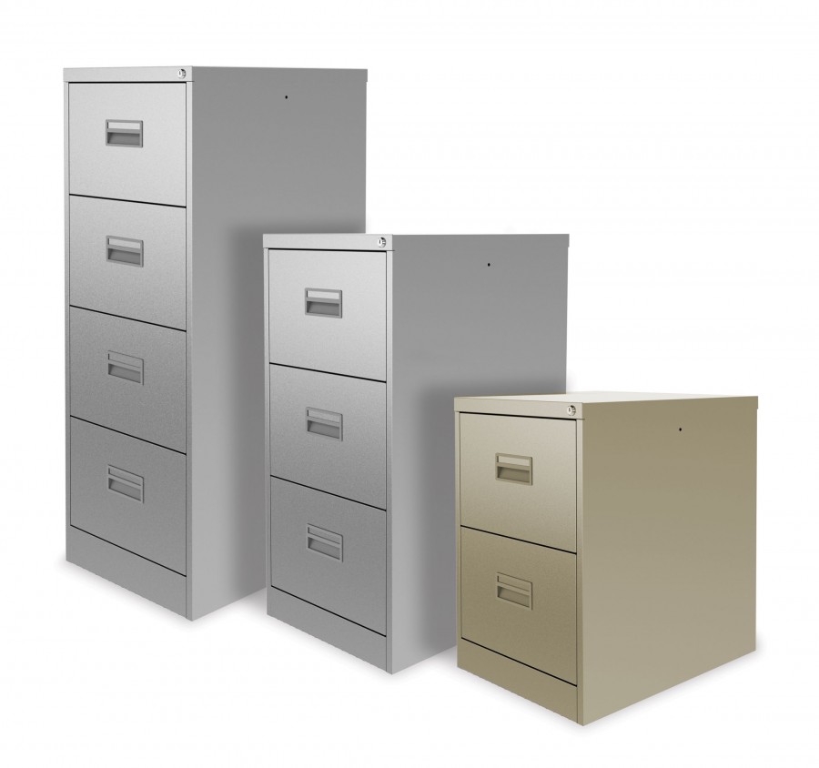 A4 Lockable Filing Cabinet- 2 Drawers- Cream