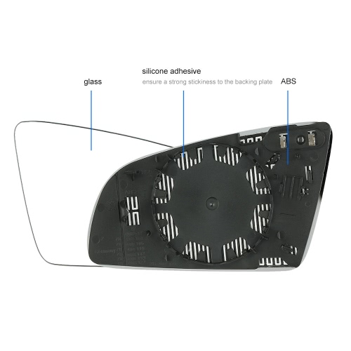 Right Drive Side Heated Electric Wing Door Mirror Glass for Audi A3 A4 A6 2001-2008