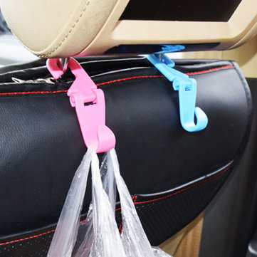 4 Colors  Portable Car Seat Hook Coat Purse Shopping Bag Organizer Holder Plastic Hanger