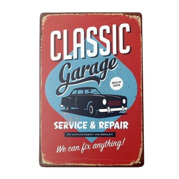 Classic Garage Tin Sign Vintage