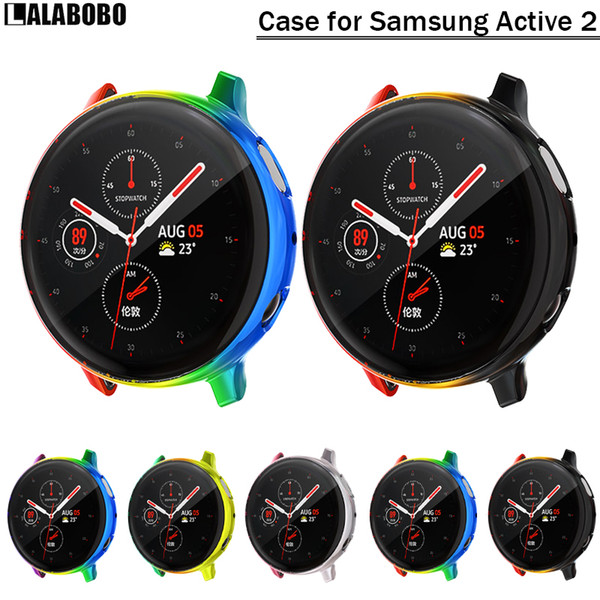 New Protective film+TPU Protective Case for Samsung Galaxy Watch Active 2 44mm/40mm Protection Active2 44mm/40mm Case