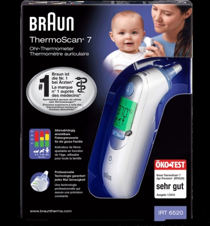 BRAUN IRT6520WE ThermoScan 7 Infrarot-Ohr-Thermometer