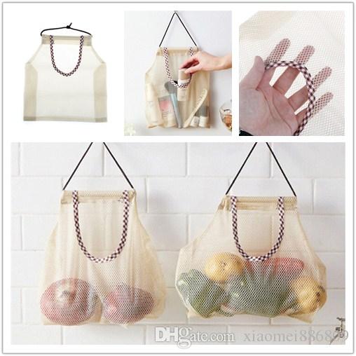 Storage Garlic Ginger Sundries Mesh Storage Bag Vegetable Potato Onion Kitchen Hanging Bag