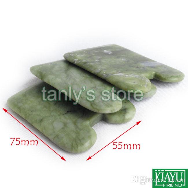 Free shipping! Good quality! Natural Glaze Jade Massage Tool Guasha Beauty Board (square shape) 3pieces/lot